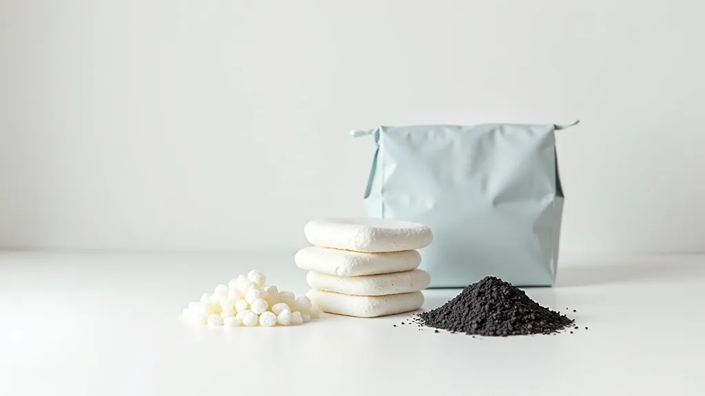 Silica gel packets and moisture control products placed in storage containers to prevent dampness and odors